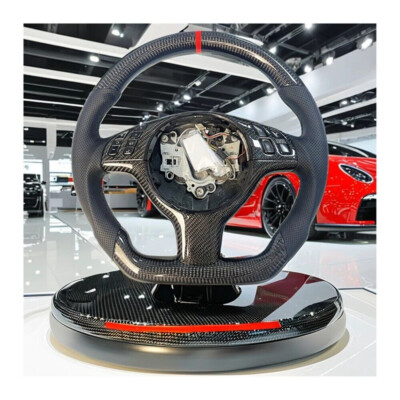 1X Real Carbon Fiber Steering Wheel FOR BMW M3 E46 E39 E53 330ci 325i 2001-06