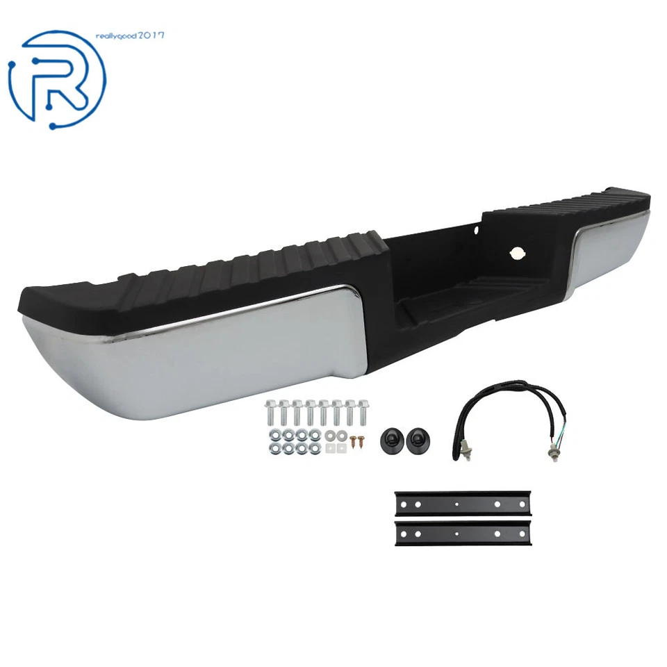 For 2008-2016 Ford F250 F350 F450 Super Duty Chrome Steel Rear Bumper Assembly - Image 3 of 4