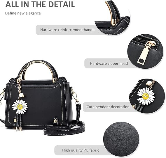 Women's Small Handbag Shoulder Fashion Cute Messenger Bag PU Leather w/ Pendant eBay