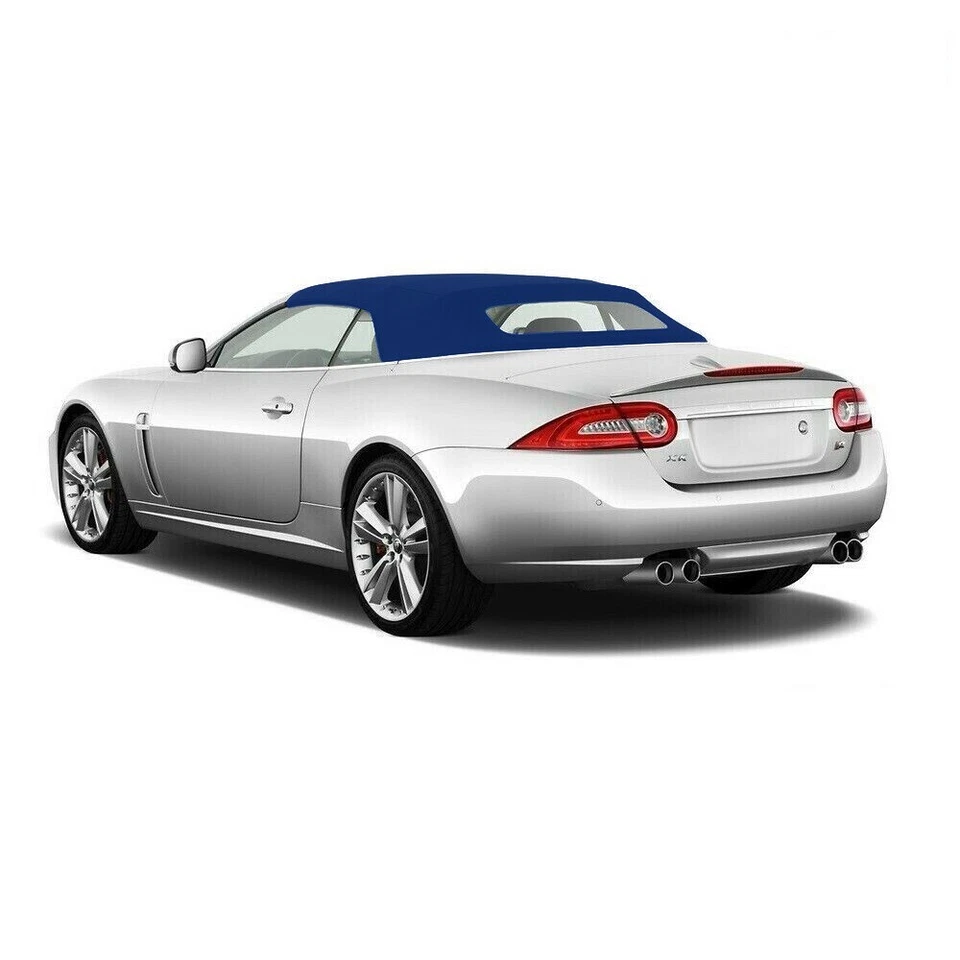 Se adapta a: Jaguar XK/XKR 2007-15 techo blando con vidrio térmico DOT tela alemana AZUL CUARZO Foto 4 de 4