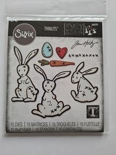SIZZIX THINLITS DIES BUNNY STITCH BY TIM HOLTZ BNIP *LOOK*