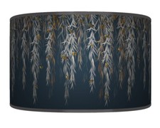 Leaves Stem Butterfly Navy Blue Lampshade Pendant Lamp Shade Handmade dz266