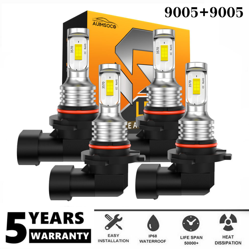 Led Headlight 4X Bulbs For Dodge Charger Scat Pack 392 Widebody