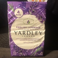 English Lavender Nourishing Bath Bar Yardley London 4 Bars 4oz Pure Lavender
