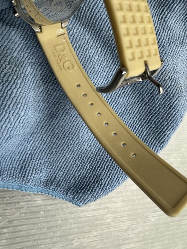 D&G Dolce & Gabbana Juan Chr DW0417 Blue Bezel Silver Dial Silicone Strap WATCH - Picture 16 of 18