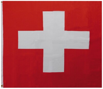 Switzerland Swiss Premium Quality 100D Woven Poly Nylon 4x4 4'x4' Flag Banner