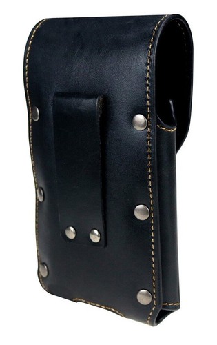 6.5" LONGHORNS LARGE WESTERN LEATHER POUCH CASE BELT LOOP HOLSTER PHONE #EH11701 - Picture 4 of 13