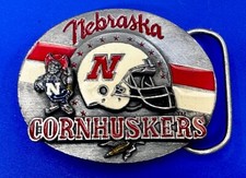 Nebraska Cornhuskers NFL Football Sports Team 1994 Souvenir Siskiyou Belt Buckle