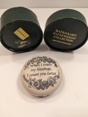 Baekgaard Paperweight Collection Crafted In England Blessings