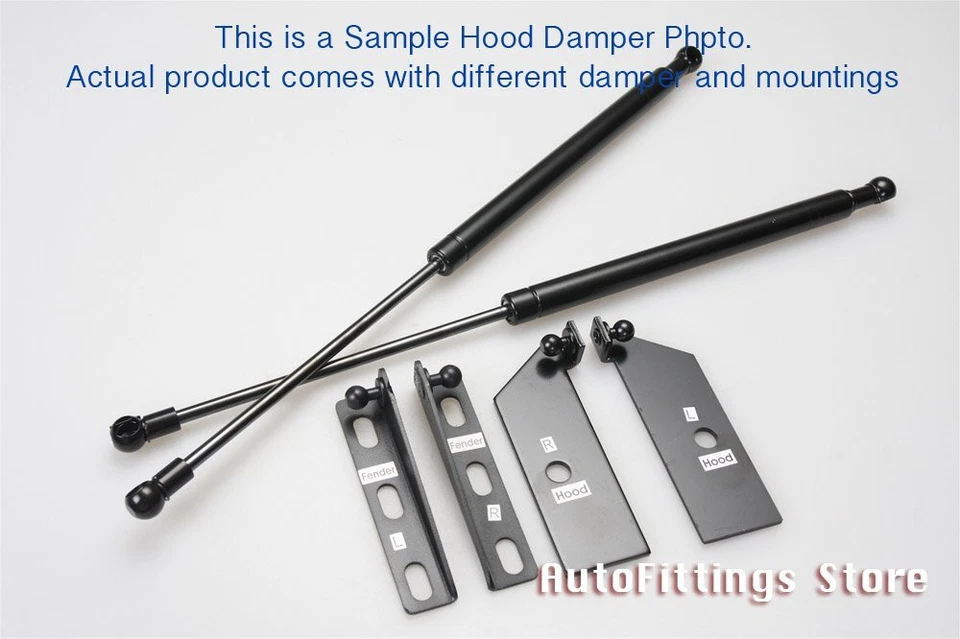 Kit de amortiguador de elevación de puntal de gas para capó capó negro Fit HONDA PRELUDE 1997-2001 BB5-BB9 Foto 2 de 4