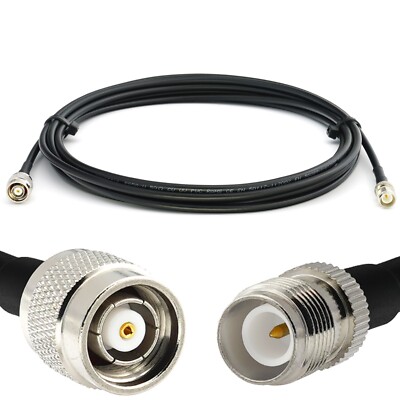 RP-TNC Stecker auf RP-TNC Buchse Koaxial Antennenkabel WLAN 50ohm RG58 für WIFI