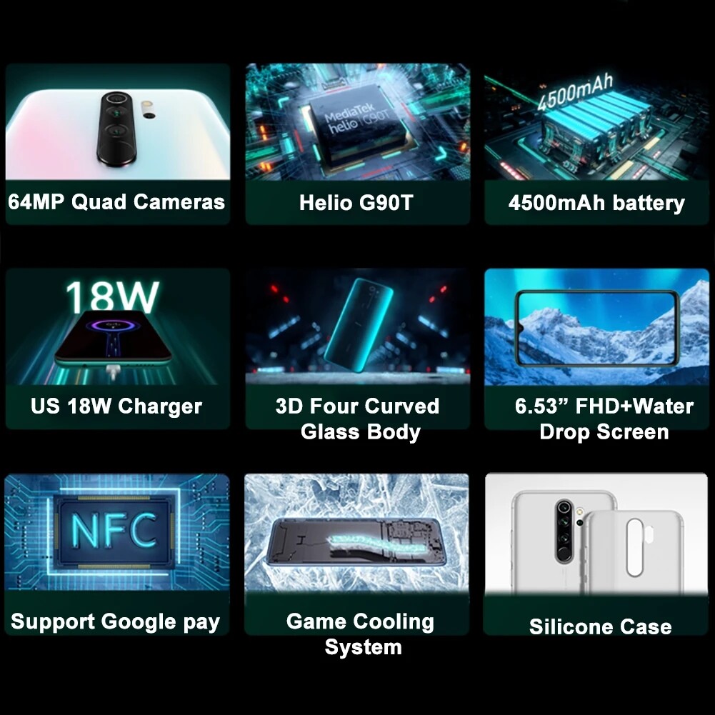 Xiaomi Redmi Note 8 PRO SIMフリー Xiaomi Redmi Note 8 Pro (128GB 6GB) Dual SIM GSM Unlocked