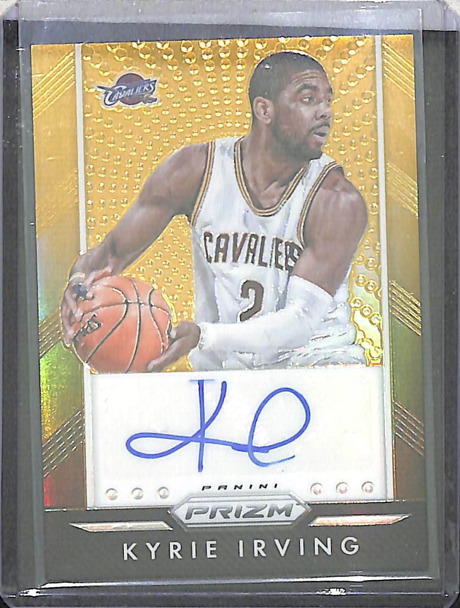 2015-16 Panini Prizm Gold Prizm Autograph #P-KIV Kyrie Irving No 8