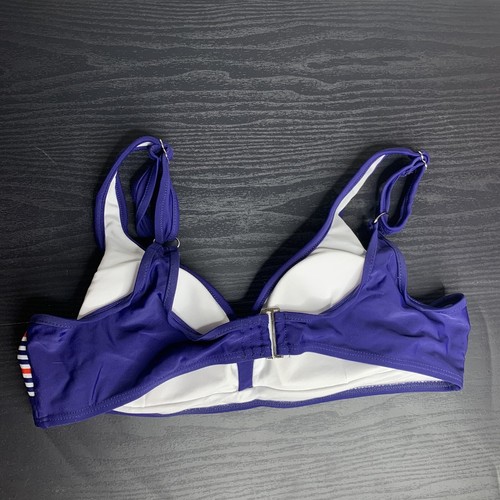 Womens M Red/White/Blue Swim Bikini Top - Picture 2 of 3