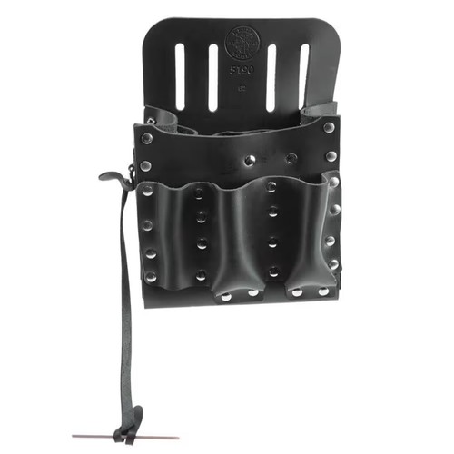 KLEIN TOOLS (MEDIUM) Electrician Leather Multi Tool Belt 10 Pocket Pouch (NEW) - Picture 8 of 24