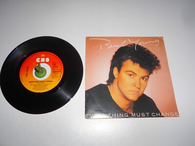 Paul Young - Everything must Change (1984) Vinyl 7` inch Single Vg +++