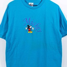 VTG 90s Mickey  Co Disney T-Shirt Mens Large Embroidered Mickey Mouse Tee