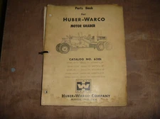 Huber Warco 4D-85 Motor Grader Parts Catalog Manual 4D87776-