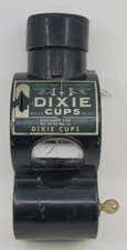 Vintage Original Coin Operated Dixie Cup Dispenser W/Keys Works Antique 1910's