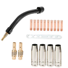 360° Flexible MIG Welding Neck Extension M6 Contact Tip Nozzle Kit 0.035"
