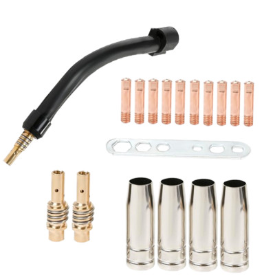 360° Flexible MIG Welding Neck Extension M6 Contact Tip Nozzle Kit 0.035''