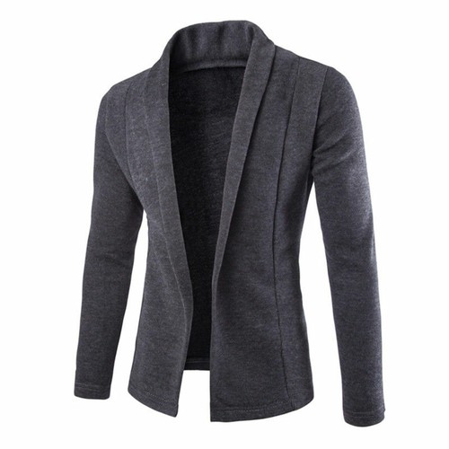 Men Knitted Cardigan Sweater Jacket 