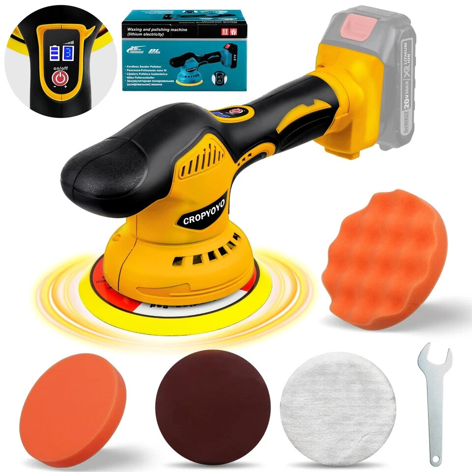 Cordless Car Buffer Polisher Compatible for Dewalt 20V Battery(Without Batter...
