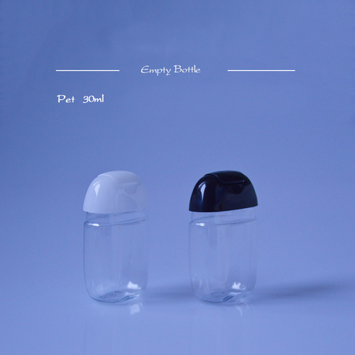 Empty Clear Squeeze PET Bottles Flip Cap 30ml Portable Travel Bottles Containers