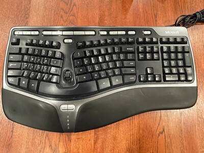 Microsoft Natural 1048 KU-0462 Ergonomic Keyboard 4000 v1.0 Black USB Wired