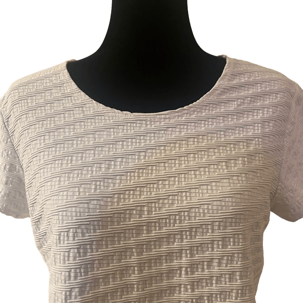 Talbots White Textured Pattern Top - image 2