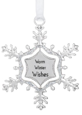 Ganz Swirling Snowflake Christmas Winter Ornament ''Warm Winter Wishes''