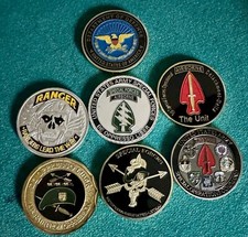 8 United States Army Special Operations Command Challenge Coin Set