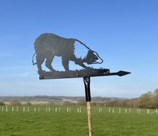 Stainless Steel Collie Dog Garden Silhouette Powder Coated Black