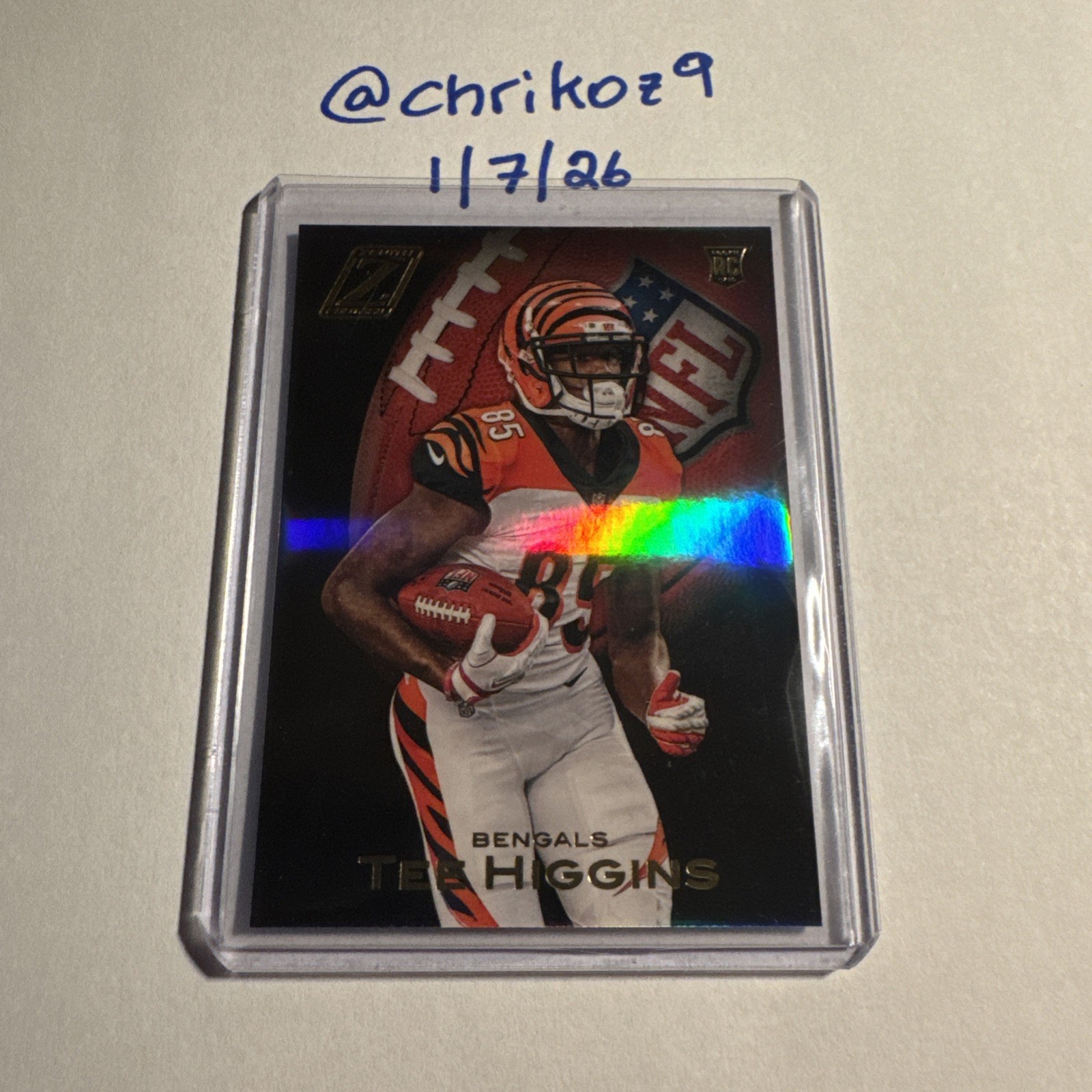 2020 Panini Zenith Tee Higgins #67 Rookie RC Refractor