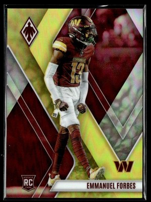 Emmanuel Forbes 2023 Panini Phoenix Yellow RC /75 #147 Washington Commanders
