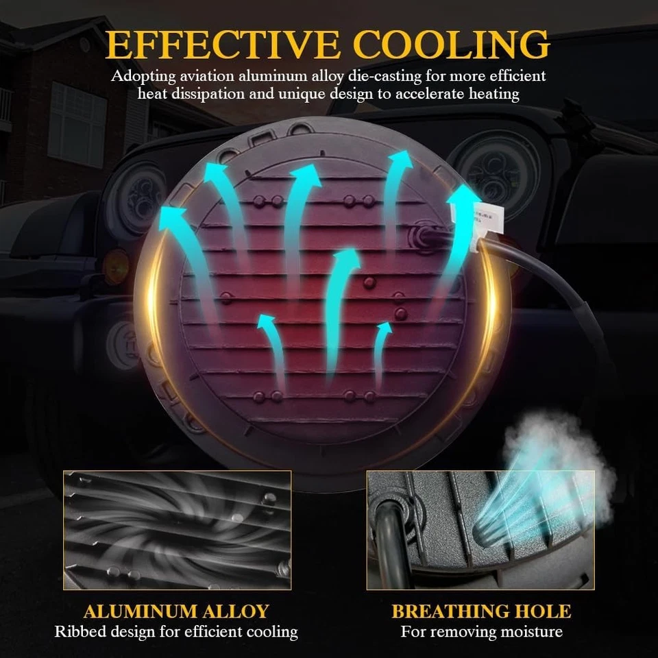 Luz de faro LED H6024 7 pulgadas halo ojo de ángel para 90-97 Mazda NA Miata MX5 MX-5 Foto 4 de 4