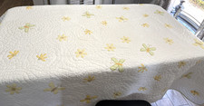 VTG Pottery Barn Kids Butterfly FloralTwin Quilt Yellow Appliqu Bedding Twin g3