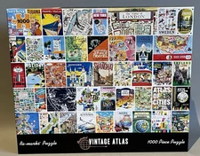 Pre-Owned 1000 pc Vintage Atlas Puzzle by Re-Marks Puzzle - Complete