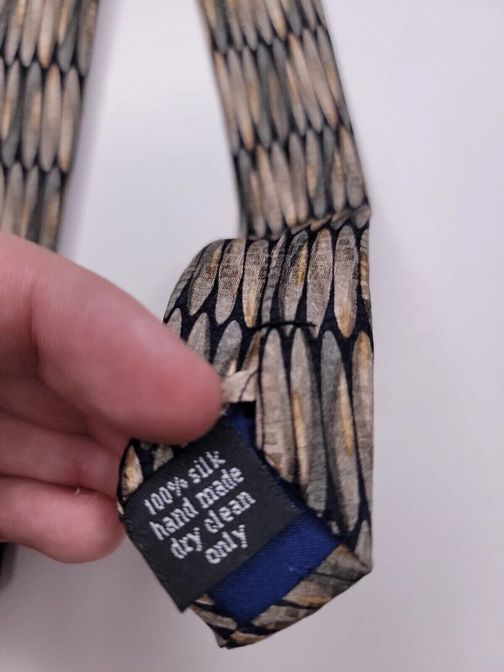 Corbata formal para hombre Carlos Devenezia 50"Lx3,75"W marrón/verde Foto 4 de 4