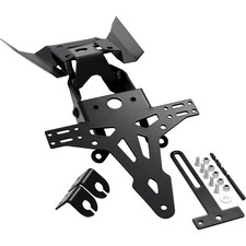 Hashiru Kennzeichenhalter Motorrad Stahl Schwarz Einstellbar 175mm Breite
