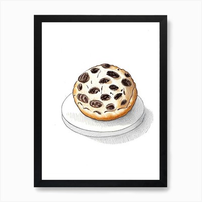 Eccles Cake Bakery Product Quentin  Framed Wall Art Poster Canvas Print Picture