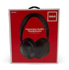 RCA Immersive Bluetooth Audio Headphones With Bass Boost, Black, New