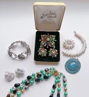 Vintage Costume Jewelry Sarah Coventry & Unmarked Brooch Earring Bracelet Galaxy