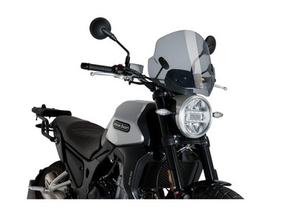 Puig Trend Screen Windshield Dark Smoke for Macbor Eight Mile 500 Street (22-25)