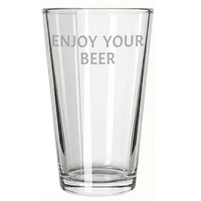 Personalised Glass Engraved Drinkware Gift Present Your Own Message Glassware