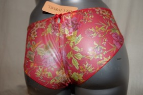 LISE CHARMEL panties hipster FORET RUBIS tulle lace santal blush red print 38 NEW