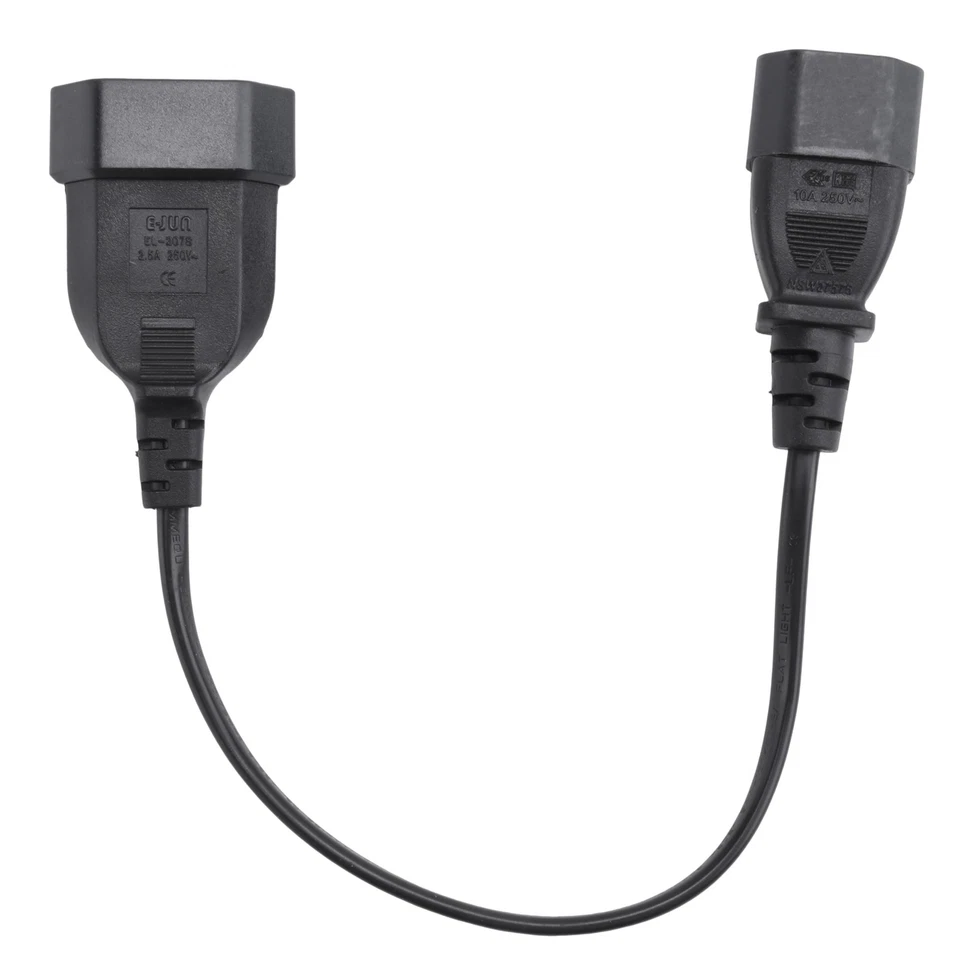 Adapter Cord , IEC 320 C14 Male Plug to European CEE 7/16 2Pin Female 8315 - Image 3 of 4