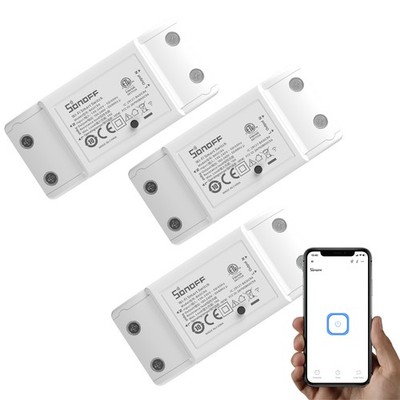 3er Pack SONOFF BASICR4 WiFi WLAN Schalter Lichtschalter Relais eWeLink 10A App