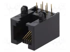 THT Connector Socket: RJ12 Angles Cat: 5 6p6c PIN: 6