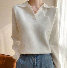 Women's Lapel Pullover Women's Winter Soft Sweater Sweater Jumpers